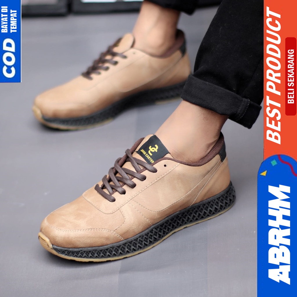 Sepatu Sneakers Pria Casual  Kerja Kuliah Abraham JIMR