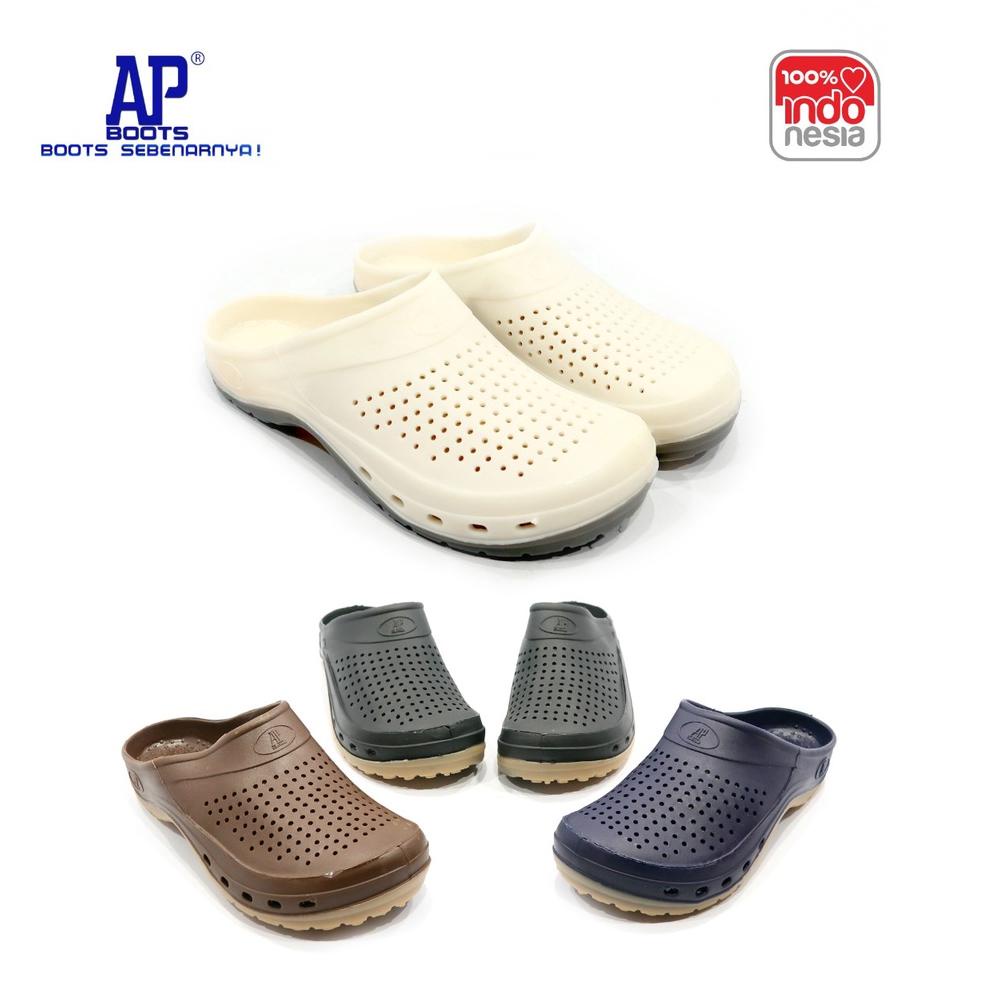 READY AP CLOGS WARNA 37-42 - SANDAL PRIA CASUAL SANDAL KARET -AP BOOTS