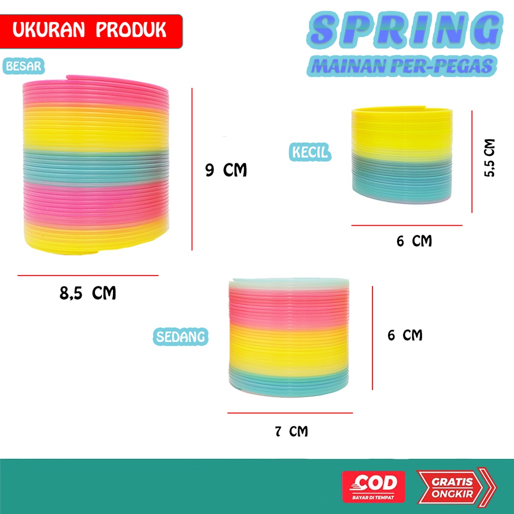 Mainan Per Pegas Rainbow Jumbo / Mainan Anak Rainbow Spring 1028