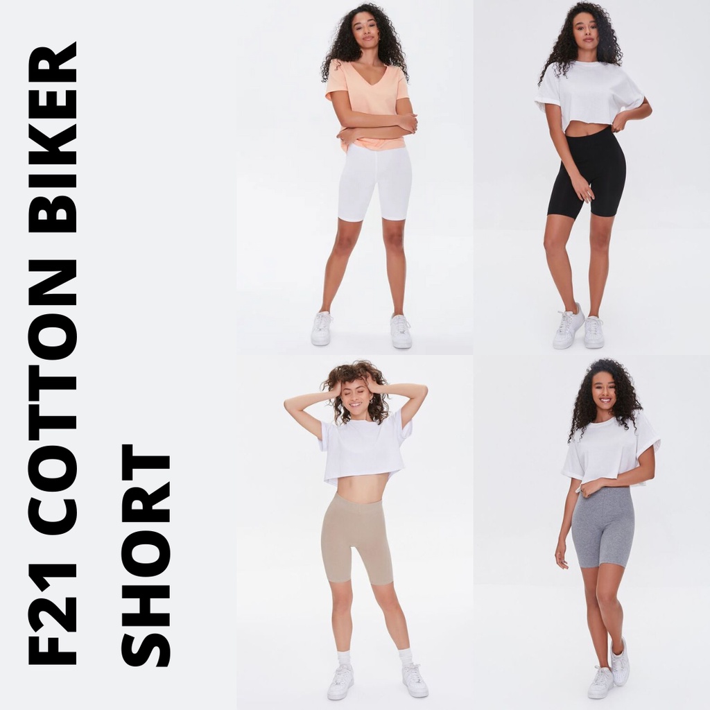 FOREVER21 COTTON BIKER SHORT
