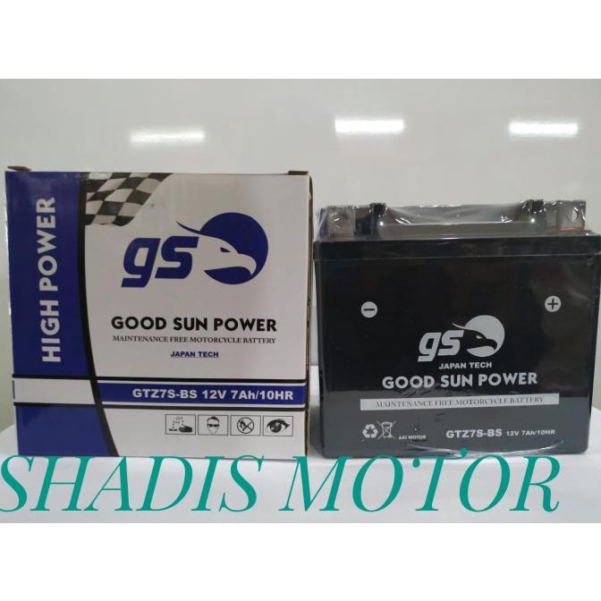 Aki Kering Merk Gs Good Sun It Gtz7S-Bs Motor Satria Fu Vario 125 150 Debezzz