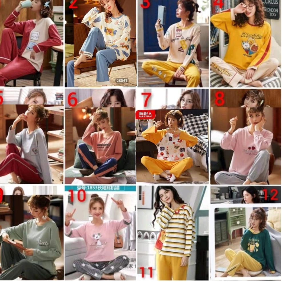 MURAH MERIAH piyama baju tidur kaos tebal import pp