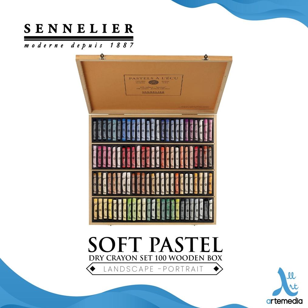 

Sennelier Soft Pastel Set 100 Wooden Box Krayon Warna Lembut