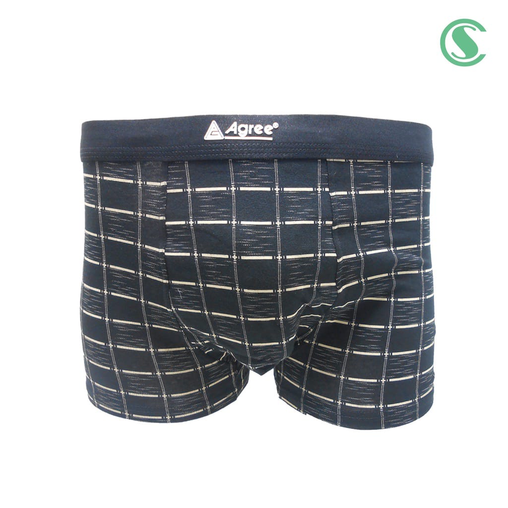 3 Pcs - Celana Boxer Agree 1234 Motif | CD Agree Sport Pria Dewasa Laki Laki Pakaian Dalam Underwear Pendek Open Katun Adem Halus