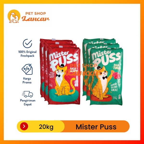 makanan kucing mister puss 20kg - Cat Food