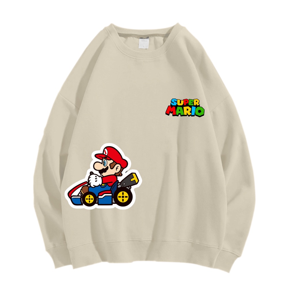 CAR SUPER MARIO SWEATER CREWNECK PRIA WANITA Size M-XXL