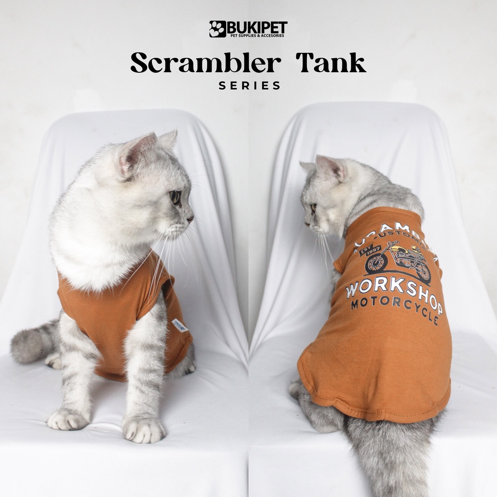 baju kucing anjing kelinci monyet lucu murah  aksesoris hewan kecil - SCRAMBLER TANK SERIES