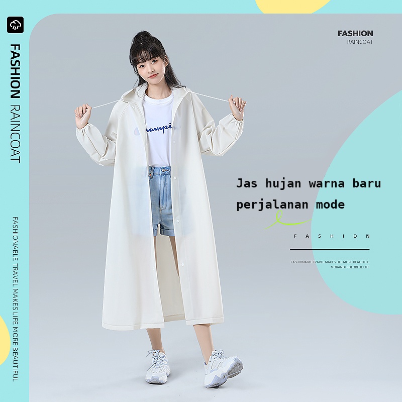 【READY STOCK】Jas Hujan anak-anak dan dewasa bukan sekali pakai Jas hujan unisex kain tebal tahan air