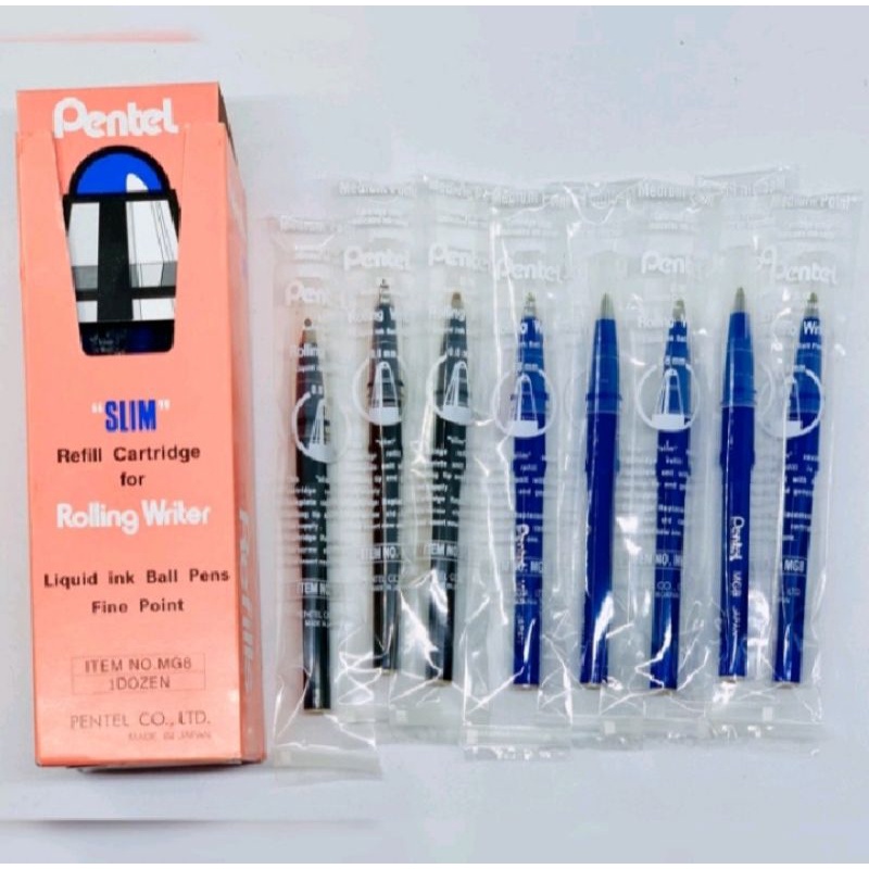

Isi Pena Bolpen Pentel MG8 Hitam Biru