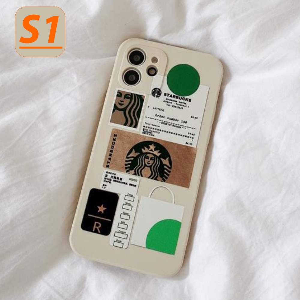 Casing Vivo T1 5G Y55 5G Y75 5G Case Starbucks X Mcd Liquid Premium S1