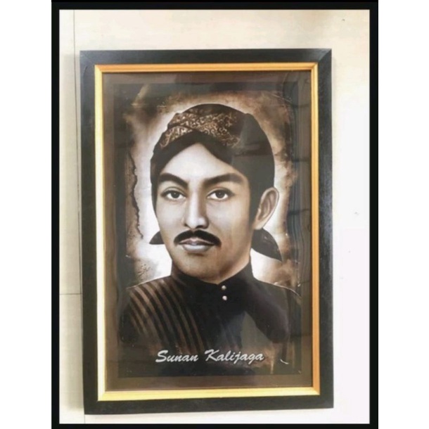 Hiasan dinding cetak gambar sunan kalijaga ukuran 65x45