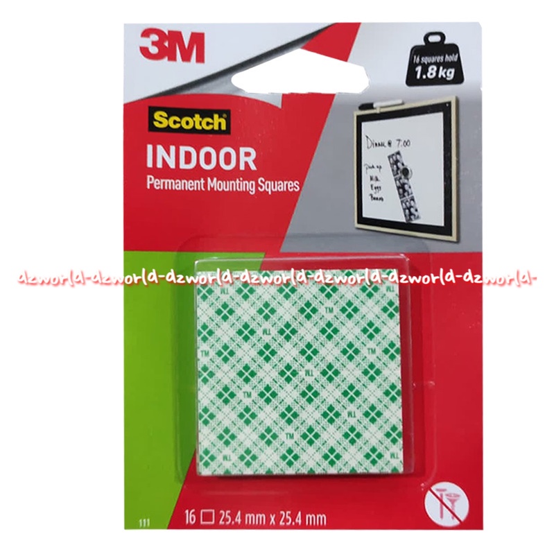 Scotch Indoor Strong Double Side Double Tipe Skotch 175gr 3M Scotch Mounting Square Double Tape Square Model Kotak Kuat