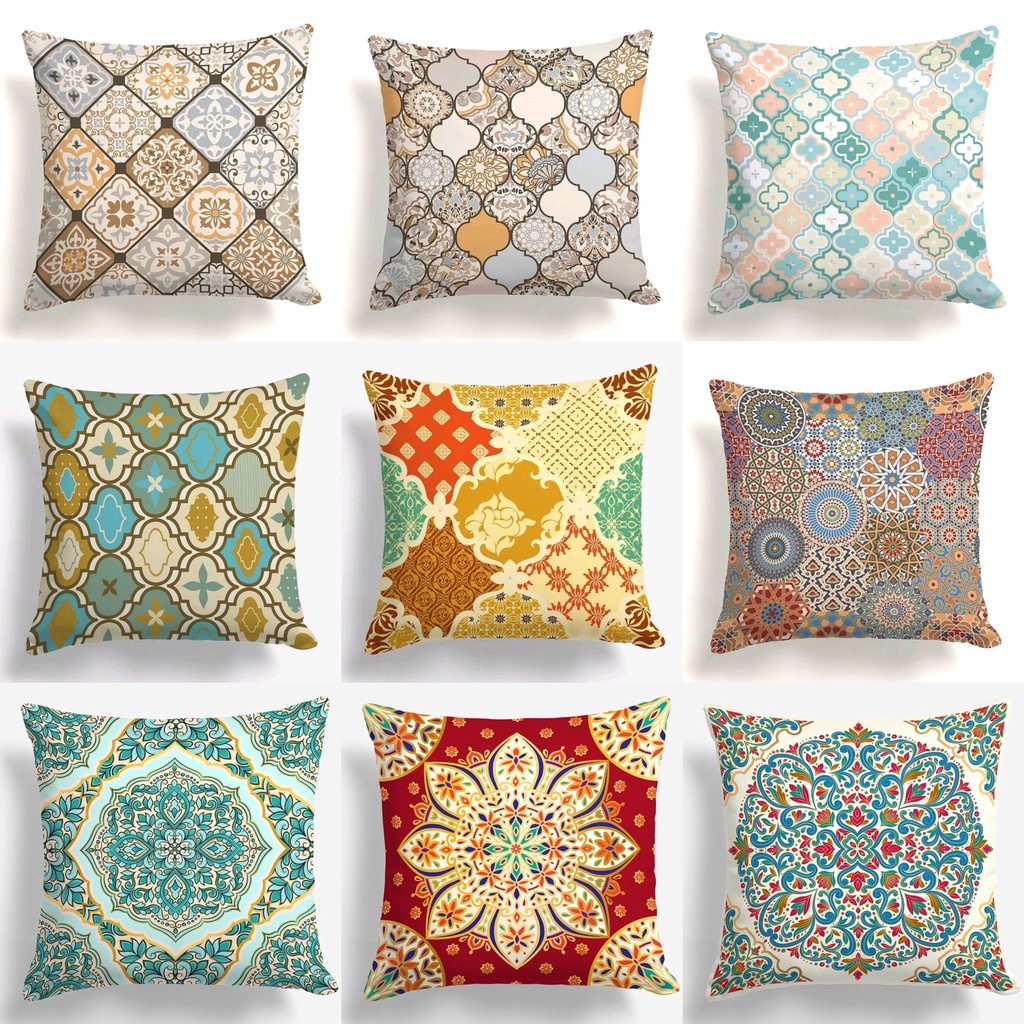 Bantal Sofa Print Motif Turkish Geo 40x40cm Pillow Cushion Grabandgift