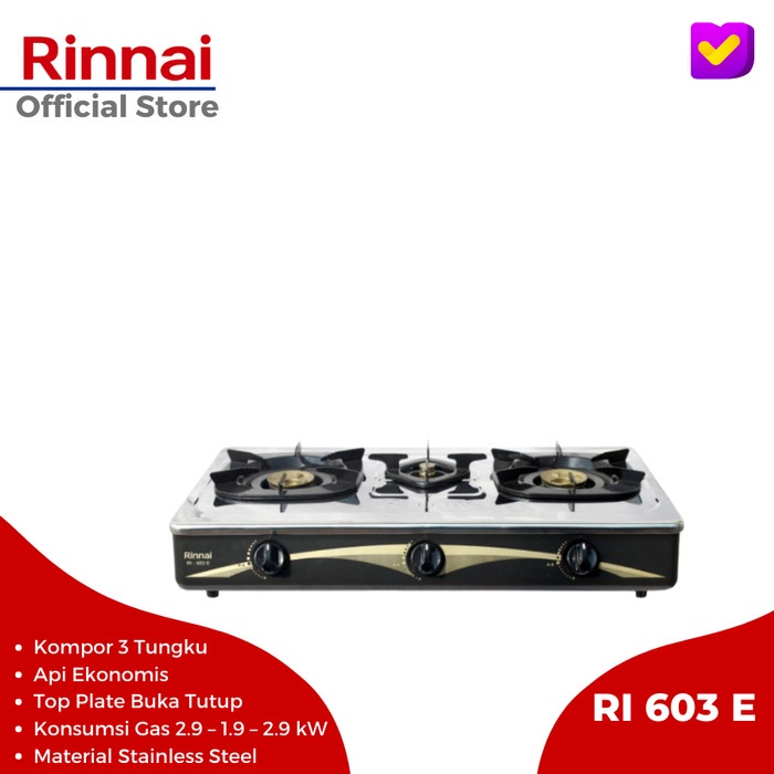 Rinnai Kompor 3 Tungku RI-603 E