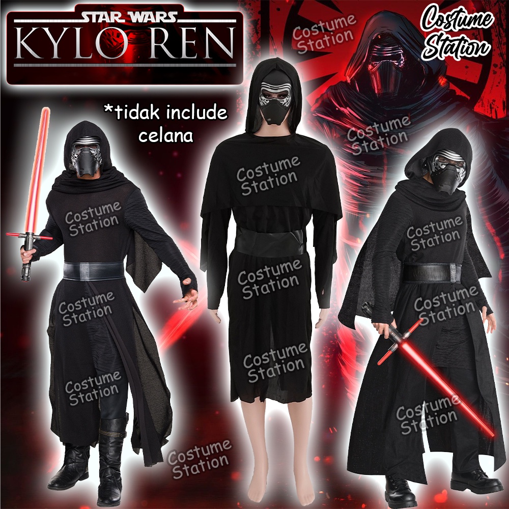 Kostum Star Wars Kylo Ren / Costume The Force Awakens Sith Lord dewasa