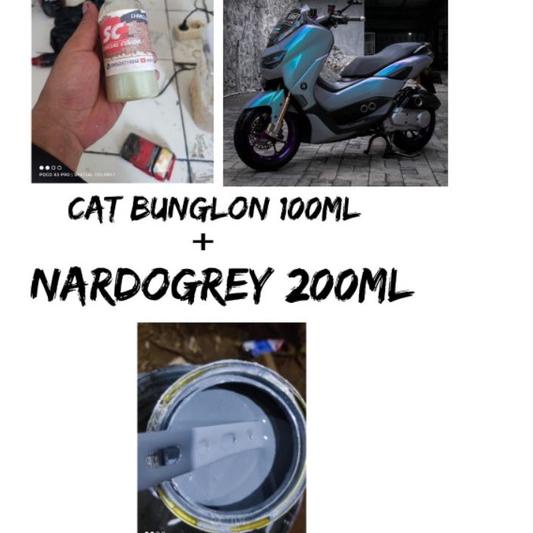 ⅍ cat bunglon 100ml + nardo grey 200ml by special color // cat mobil /cat velg /cat motor ֍