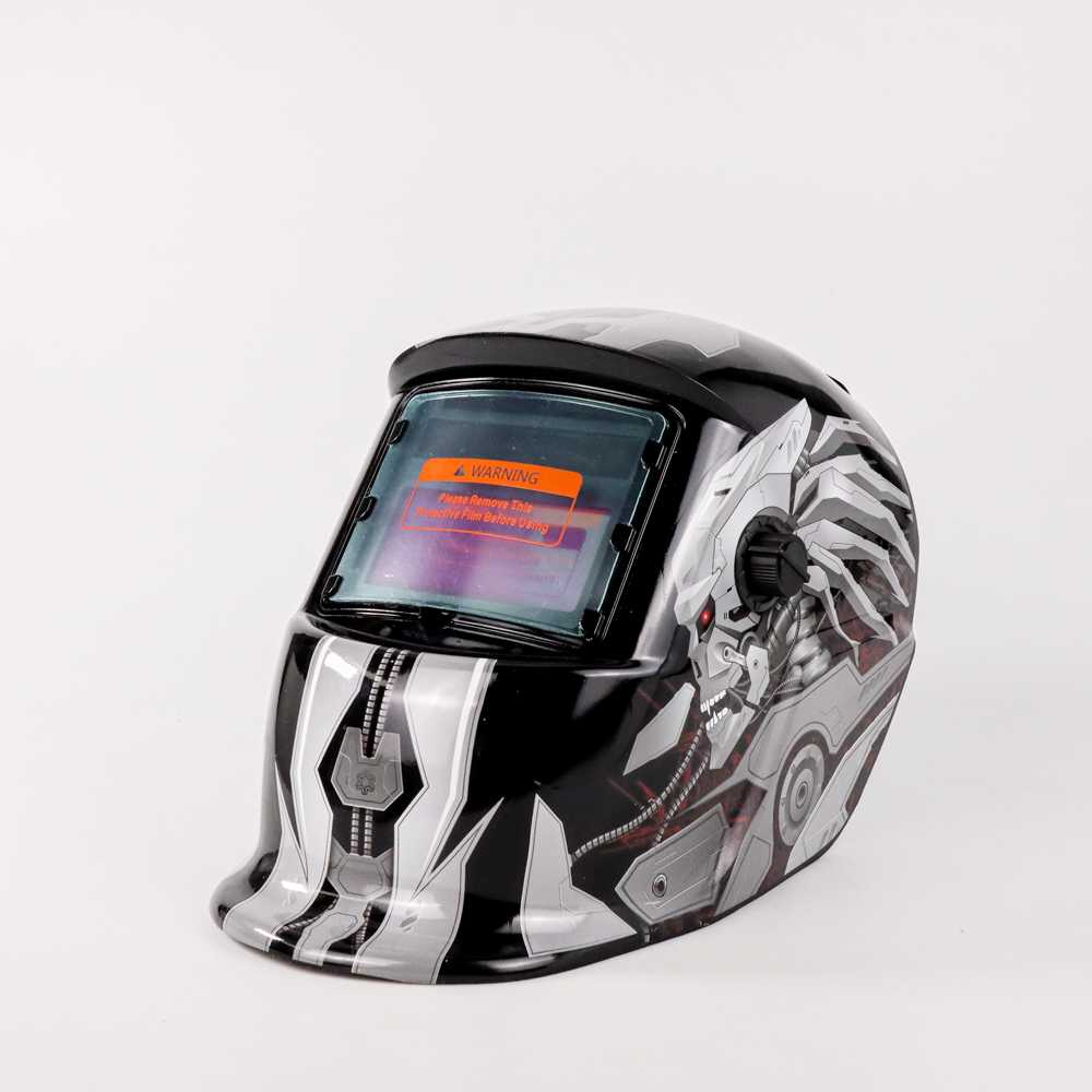 (BISA COD) FTIHSHP VERMARK Helm Las Otomatis Auto Darkening Welding Helmet Terminator - HW-013