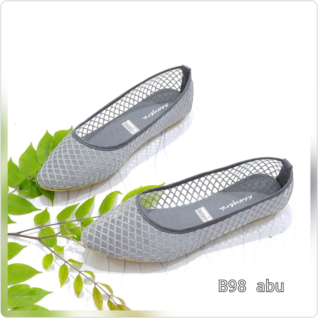 OBRAL BORNEO SEPATU FLATSHOES FLAT BAHAN BRUKAT CANTIK B98 dan B02