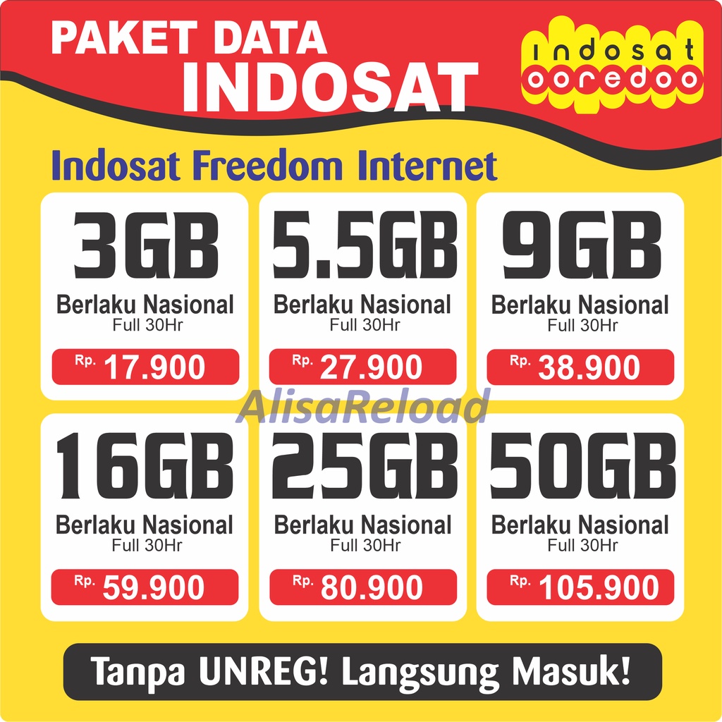 Promo Paket Data Indosat Freedom Internet Murah
