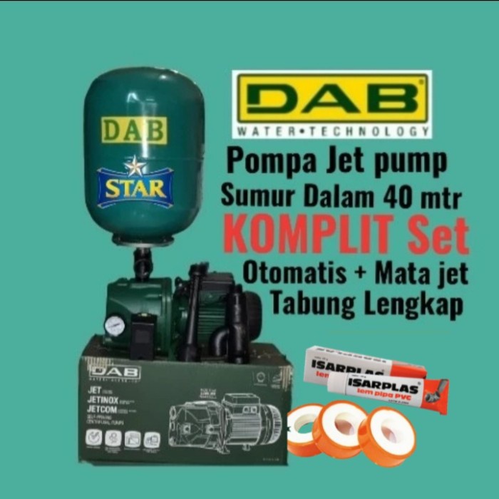 Mesin pompa air jet pump DAB DP 82 m KOMPLIT Set Auto 40 mtr ORIGINAL