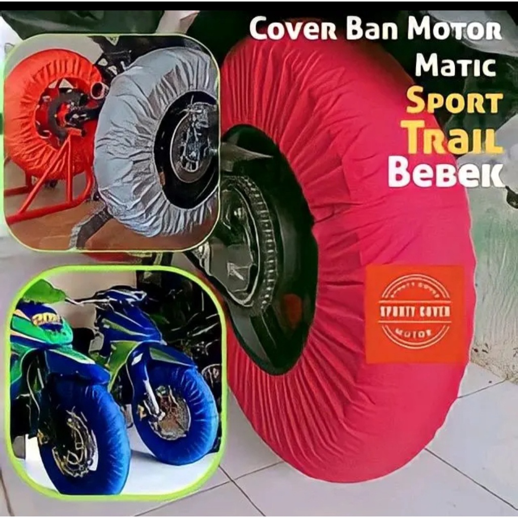 Sarung Ban Motor Cover Ban BEBEK. MATIC. SPORT MOGE. TRAIL. SUPERMOTO Bungkus Lapisan Ban Motor Univ