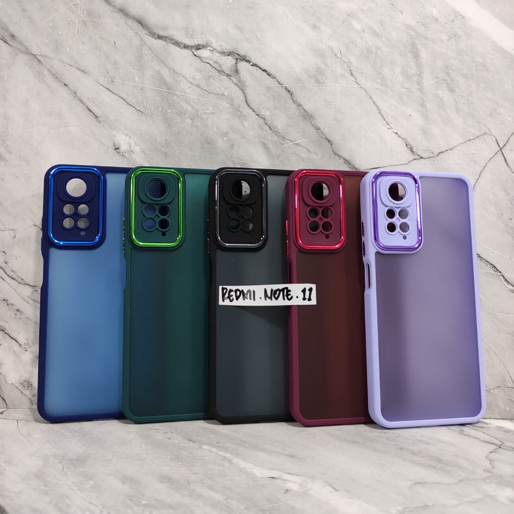 CASE DOVE HYBRID CHROME SOFT CASE FOR REDMI NOTE 11 PRO REDMI NOTE 11 REDMI NOTE 10 4G REDMI NOTE 10 5G REDMI NOTE 10S REDMI NOTE 10 PRO WHITE_CELL