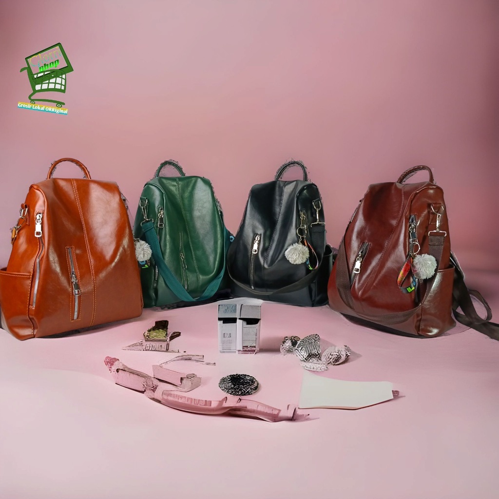 Tas Ransel Wanita Backpack Kulit Korea