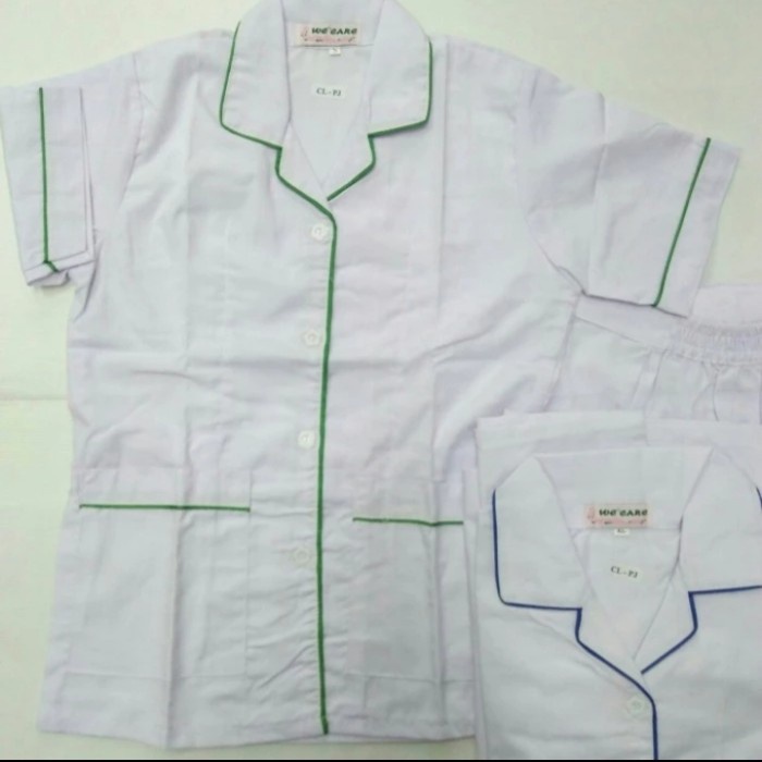 Baju Suster Wcare Seragam Suster kulot Putih Bis S/M/L -Seragam Nani(C4R1) baju seragam baby sister 