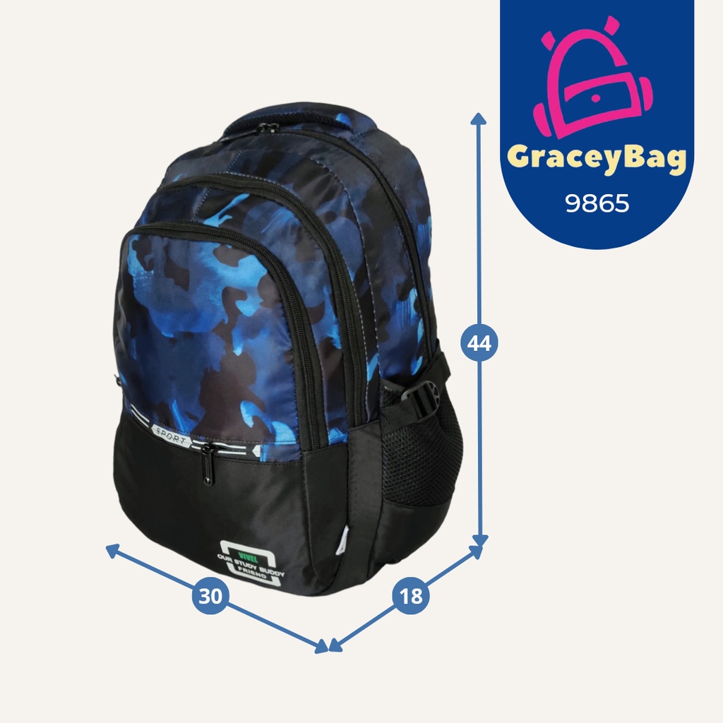 GB-9865 Tas Ransel Pria Impor | Tas Ransel Laki-Laki | Tas Sekolah