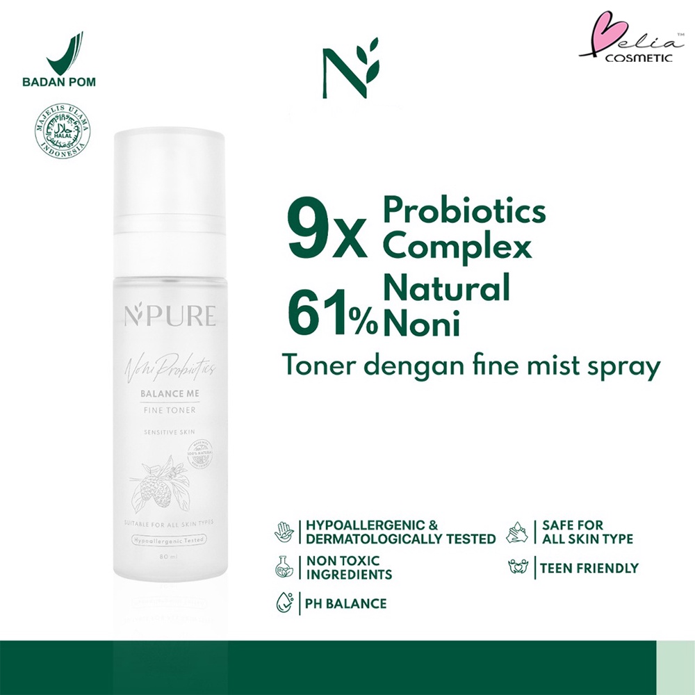 ❤ BELIA ❤ NPURE Toner Series | Noni Probiotics | Centella Asiatica | Licorice Milky Spotlight | Marigold Clearing Petal | N'PURE | BPOM