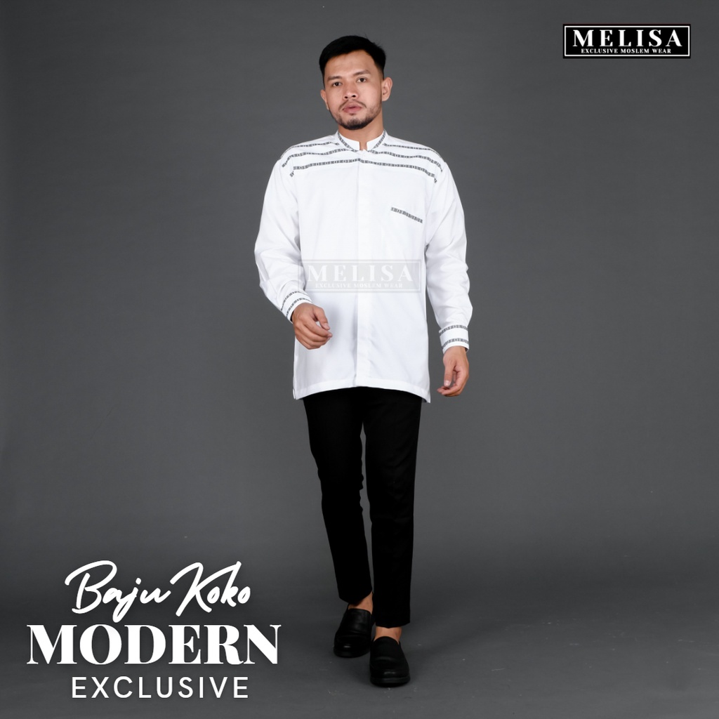 Baju Koko Pria Kemko Dewasa Baju Muslim Laki Laki Lengan Manset Panjang Katun Adem M L XL