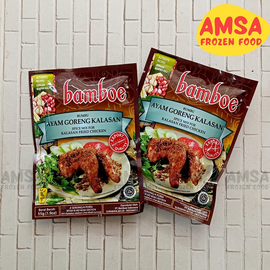 

Bamboe Bumbu Ayam Kalasan 55 gr / Bumbu Ayam Goreg Kalasan Bambue Bamboe