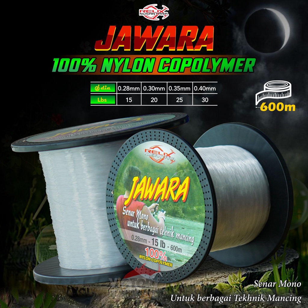 RELIX NUSANTARA JAWARA CLEAR 600 METER SENAR NYLON | SENAR PANCING