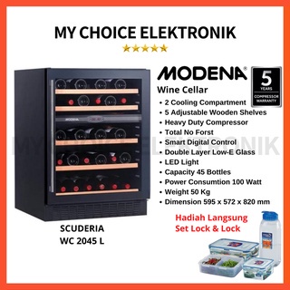 MODENA Wine Cellar Scuderia - WC 2045 L + Packing kayu (Via kargo) Luar Kota