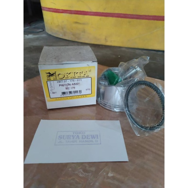 Piston Assy MZ175 Standard - Piston 1 set mz175 - Piston yamaha mesin 5 pk