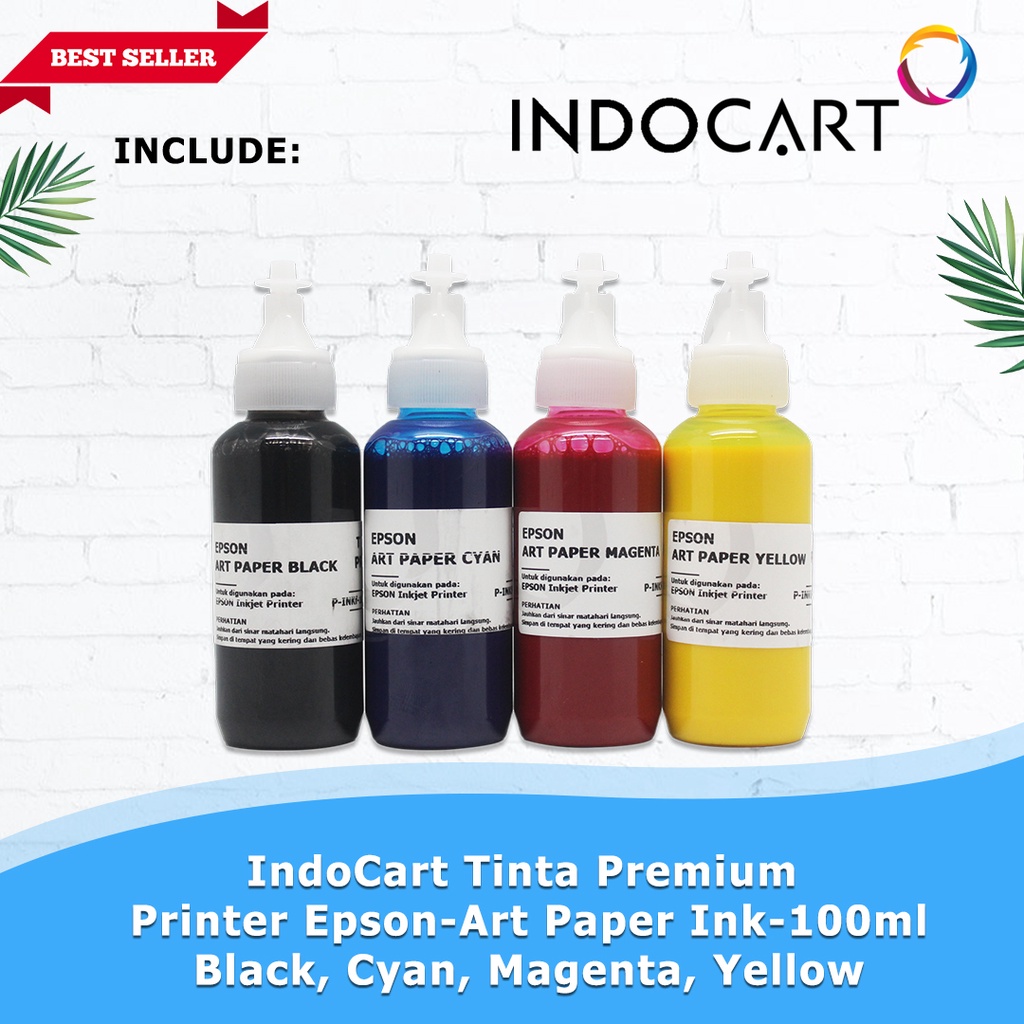 INDOCART Paket Tinta Art Paper+Kertas Foto Inkjet Photo Printer Epson