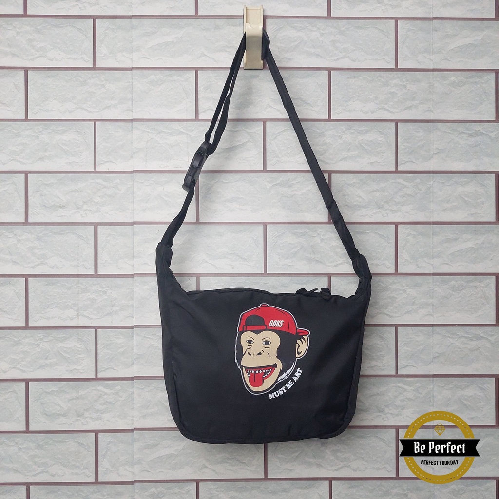 Sling Bag Monkey Waterproof Tas Selempang Pria Wanita