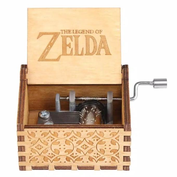 Kotak Musik Zelda Wooden Music Box Vintage Kado Mainan Unik
