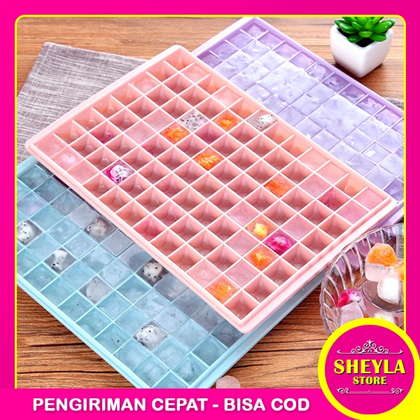 Cetakan Es Batu Silikon 96 160 Ice Cube / Cetakan Serbaguna Kecil Besar Karet Silicone Jelly Pudding Anti Pecah Food Grade Isi Banyak / TS-46
