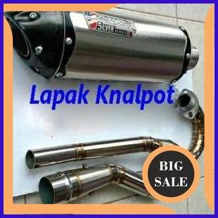 Knalpot Full Set Two Brother Half Carbon KLX 150, KLX 250, D Tracker 150, D Tracker 250 Stainless La