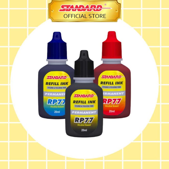 Refill Tinta Spidol Permanent Standard P77 Spidol Marker Tidak Bisa Dihapus