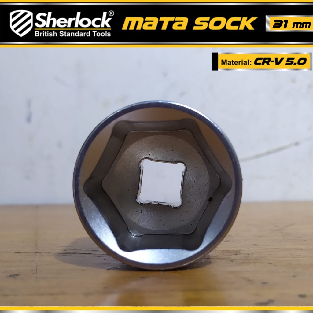 Kunci Shock 31 mm 6 PT / Sherlock Mata Sok/Sock 1/2 inch