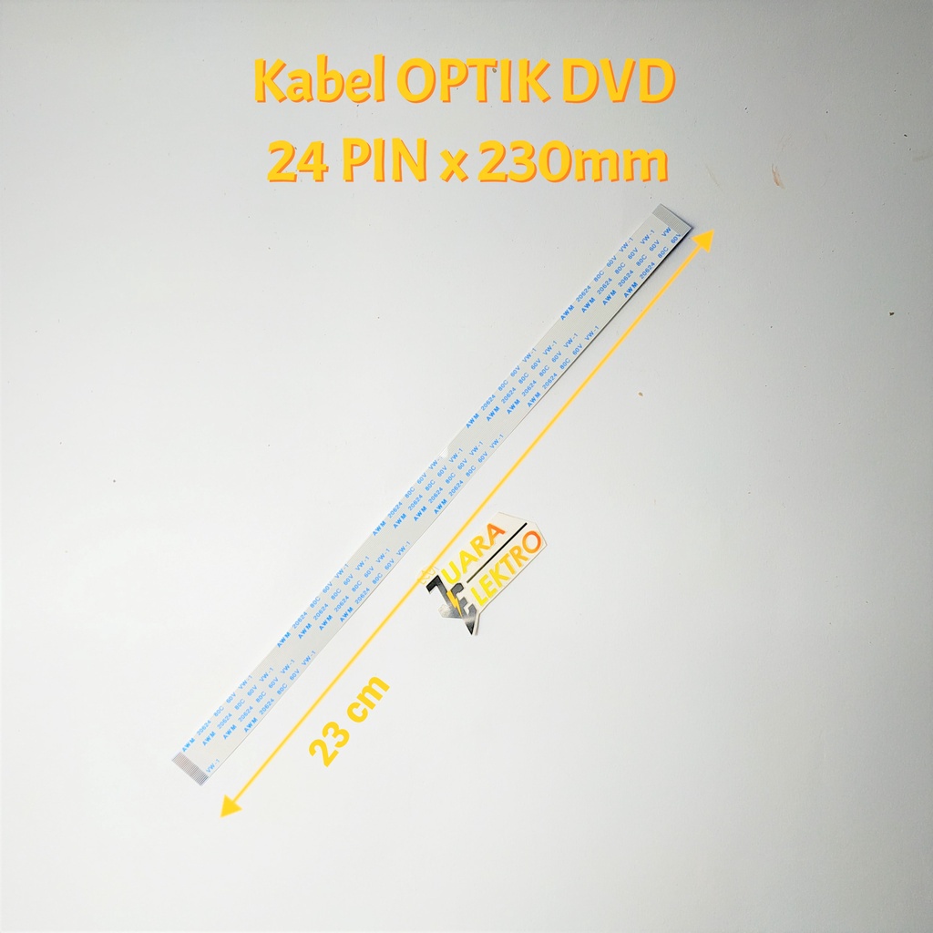 Kabel OPTIK DVD 24 PIN x 230mm | Kabel Fleksibel 24 Pin Inverted Optik alur VCD DVD DIY Model Lurus