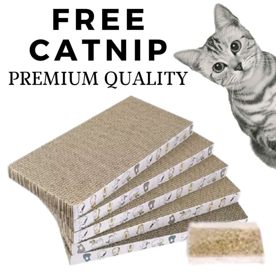 Cat Scratcher Box Cakar Model Bulat Untuk Kucing - Garukan Kucing Cat Scratcher Cakaran Kucing Persegi Panjang FEZONE