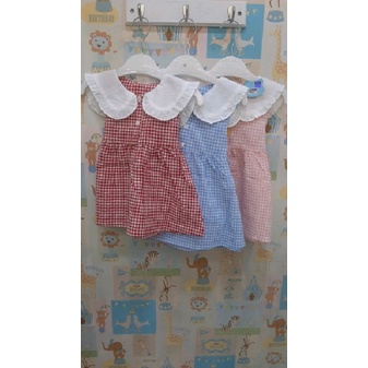 DRESS KOTAK KERAH DUCK 6-12 | ANAK