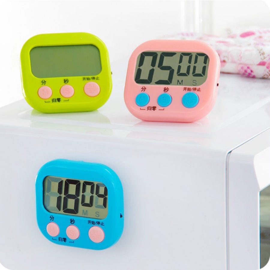 TIMER DIGITAL KITCHEN COOKING CLOCK LOUD ALARM MAGNET JAM DAPUR MASAK KUE OVEN