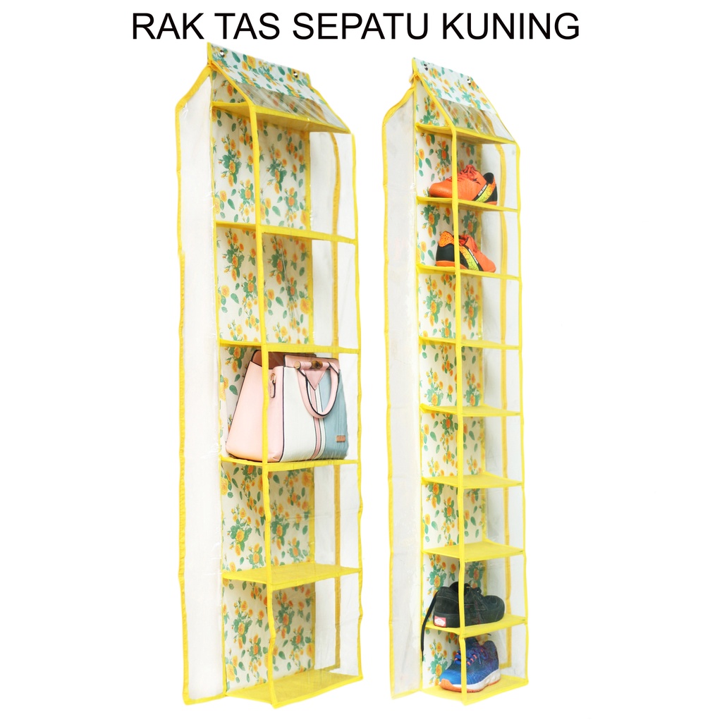 1 set rak tas &amp; sepatu gantung