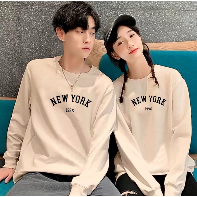 COD BAJU LENGAN PANJANG COUPLE NEW YORK 199X / CREWNECK LENGAN PANJANG PASANGAN