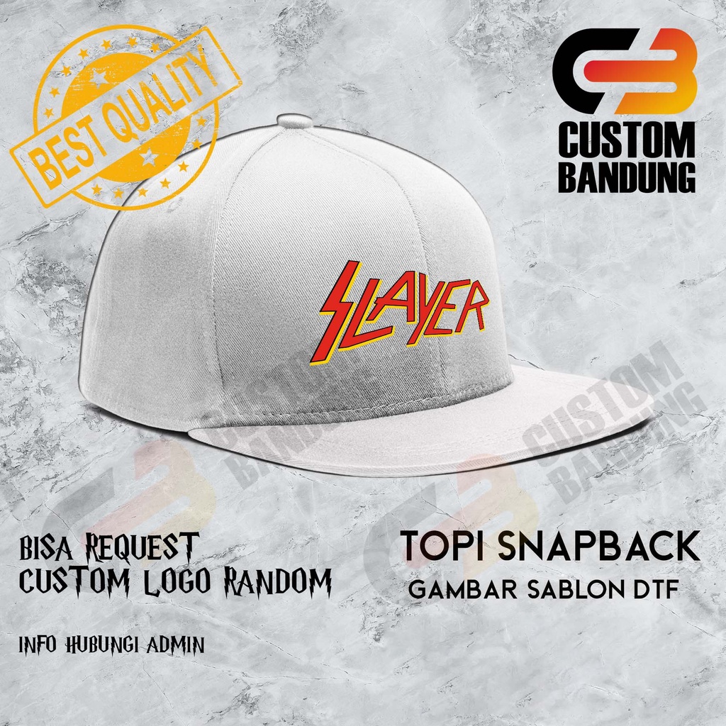 Topi Snapback SLAYER Pria Wanita Topi Cap Bisa Tulis Nama Bisa COD Original High Premium Quality