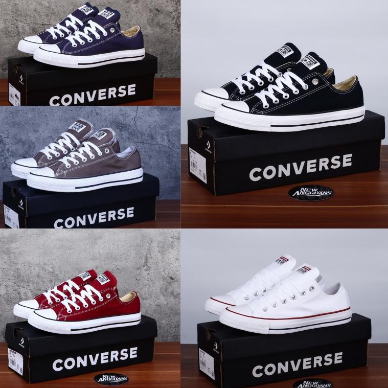 HARGA TERMURAAH (FREE ONGKIR) Sepatu allstar low black white Sepatu NB sekolah Pria Wanita TERLARIS